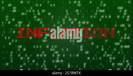 Image d'un texte d'inflation sur codage binaire Banque D'Images