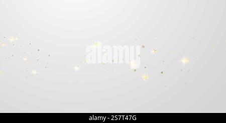 Fond d'étoiles dorées avec confettis Design de décorations festives et de fête Illustration de Vecteur