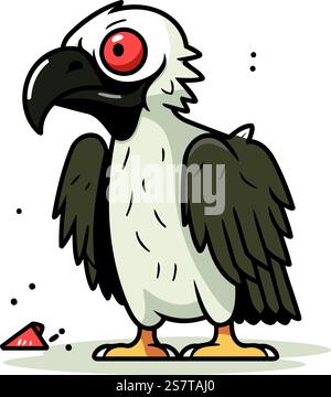 Personnage vautour de Griffon. Illustration vectorielle dans le style de bande dessinée. Illustration de Vecteur