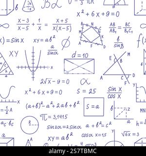 Motif sans couture mathématique. Solutions mathématiques, formules physiques. Nombres et graphiques, les fonctions calculent. Fond de vecteur néotérique d'éducation avec illustration de solution de formule scientifique. Motif sans couture mathématique. Solutions mathématiques, formules physiques. Nombres et graphiques, les fonctions calculent. Fond de vecteur néotérique d'éducation Illustration de Vecteur