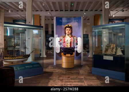 Entrée au Musée national de la Royal Navy à Portsmouth Historic Dockyard. Janvier 2025. Banque D'Images