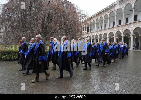 Milan, Italie. 20 janvier 2025. Inauguration de l'année académique de l'Université d'État de Milan 20 janvier 2025 Italie. (Photo de Gian Mattia D'Alberto/Lapresse) crédit : LaPresse/Alamy Live News Banque D'Images
