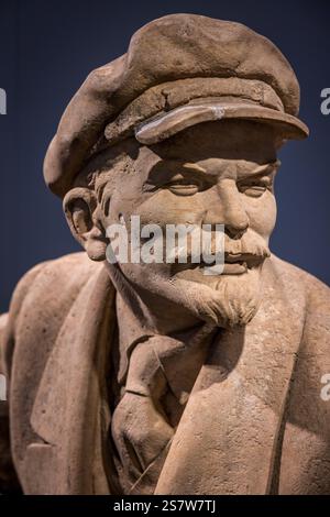 Une sculpture de Lénine, Contemporary History Forum Leipzig, exposition permanente, Saxe, Allemagne Banque D'Images