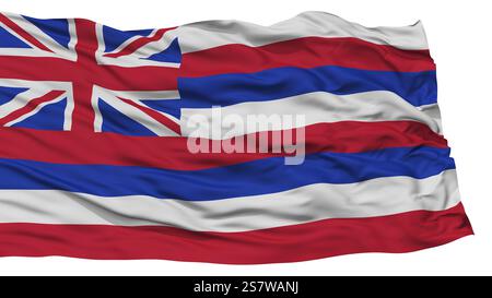 Hawaii, USA isolés du pavillon de l'état, forme sur fond blanc, haute résolution Banque D'Images
