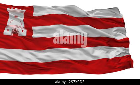 Drapeau de la ville d'Alkmaar, pays-Bas, isolé sur fond blanc Banque D'Images