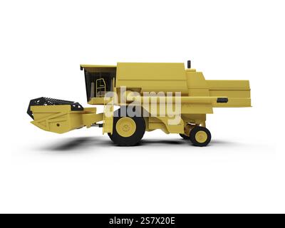 Moissonneuse-batteuse isolée sur fond blanc Banque D'Images