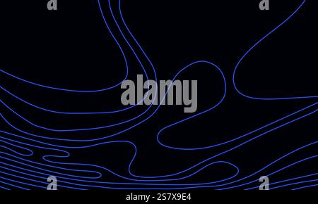 Bleu moderne futuriste avec lignes fond de technologie Illustration de Vecteur