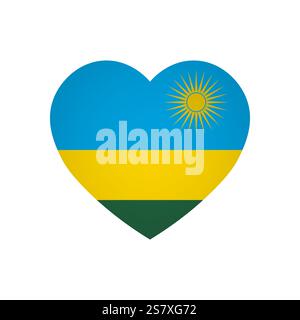 Drapeau du Rwanda - rectangle drapeau coloré représentant l'identité culturelle et le patrimoine d'un pays. L'essence de la fierté et de l'unité nationales. Attaché par les coins dans un album papier Illustration de Vecteur