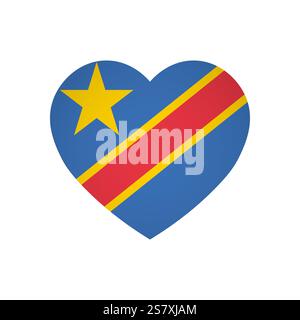 Drapeau de la République démocratique du Congo - rectangle drapeau coloré représentant l'identité culturelle et le patrimoine d'un pays. L'essence de la fierté et de l'unité nationales. Attaché par les coins dans un album papier Illustration de Vecteur