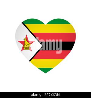 Drapeau du Zimbabwe - rectangle drapeau coloré représentant l'identité culturelle et le patrimoine d'un pays. L'essence de la fierté et de l'unité nationales. Attaché par les coins dans un album papier Illustration de Vecteur