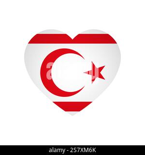 Drapeau de Chypre du Nord - rectangle drapeau coloré représentant l'identité culturelle et le patrimoine d'un pays. L'essence de la fierté et de l'unité nationales. Attaché par les coins dans un album papier Illustration de Vecteur