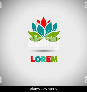 Logo Lotus. dessiné à la main. Pas ai, illustration vectorielle Illustration de Vecteur