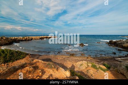 Plage de la Garoupe sur le Cap d'Antibes. Plage de la Garoupe. Banque D'Images