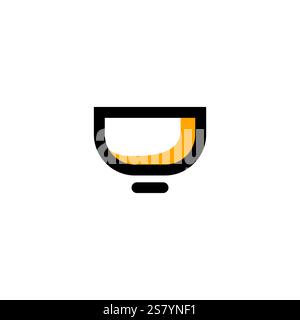 Illustration vectorielle de conception d'icône de bol. icône aliments Illustration de Vecteur