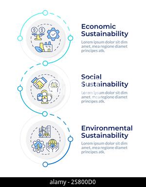 Modèle de conception infographique de durabilité des systèmes alimentaires Illustration de Vecteur
