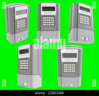 Rendu 3D d'une boîte électrique. Généralement disponible dans les pays d'asie. Banque D'Images