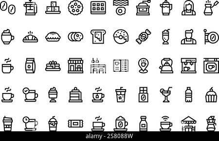 Collection d'icônes vectorielles de haute qualité avec contour modifiable. Idéal pour les projets professionnels et créatifs. Illustration de Vecteur