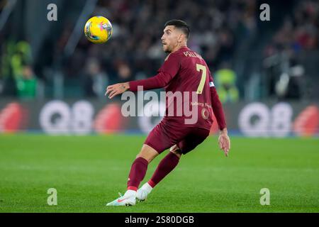 Rome, Italie. 17 janvier 2025. Lorenzo Pellegrini de l'AS Roma lors du match de Serie A Enilive entre L'AS Roma et Gênes CFC au Stadio Olimpico le 17 janvier 2025 à Rome, Italie. Crédit : Giuseppe Maffia/Alamy Live News Banque D'Images