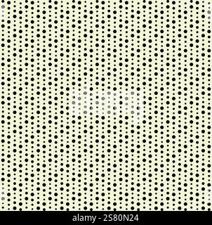 Motif géométrique sans couture à points. Points de doodle de taille irrégulière, couleur noire, ornement décoratif de ligne géométrique diagonale. Fond de grille rétro blanc Illustration de Vecteur