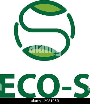 design du logo du signe eco leaves Illustration de Vecteur