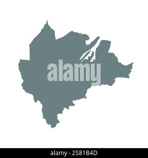 Carte simple de la silhouette de la ville de Belfast. Isolé et facile à modifier. Illustration de Vecteur