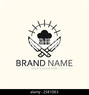 Chef hat modèle logo vector illustration Illustration de Vecteur