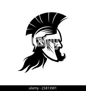le logo spartan et gladiator icon crée un vecteur Illustration de Vecteur