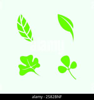 Logo feuille vecteur de conception pour modèle de symbole de la nature modifiable, logo feuille verte écologie élément de la nature icône de vecteur. Illustration de Vecteur