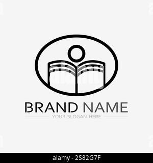 Vecteur de logo de livre et icône d'éducation d'illustration Illustration de Vecteur