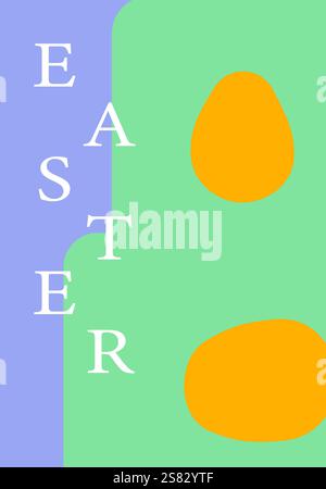 Conception colorée de célébration de pâques pour les affiches de vacances. Illustration de Vecteur
