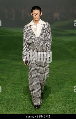 Milan, Italien. 20 janvier 2025. ZEGNA hommes automne/hiver 2025-2026 défilé pendant la Fashion week de Milan Menswear le 2025 janvier - Milan, Italie 20/01/2025 crédit : dpa/Alamy Live News Banque D'Images