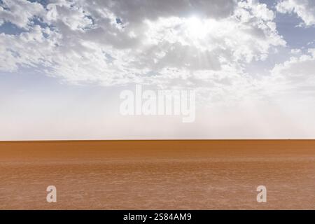 Salines dans l'ouest de la Tunisie Banque D'Images
