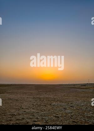 Salines dans l'ouest de la Tunisie Banque D'Images