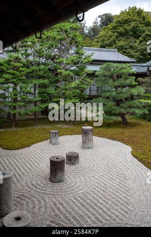 Jardin Zen Hojo au temple Tofukuji Kyoto Japon Banque D'Images