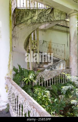 Abandonné Casino des Iles (victime du covid-19), Praslin, Seychelles Banque D'Images