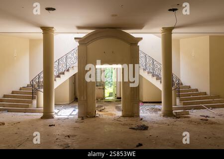 Abandonné Casino des Iles (victime du covid-19), Praslin, Seychelles Banque D'Images