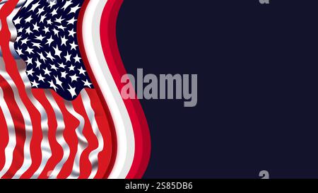 Bonne carte de jour des présidents, arrière-plan, affiche illustration vectorielle. Illustration de Vecteur