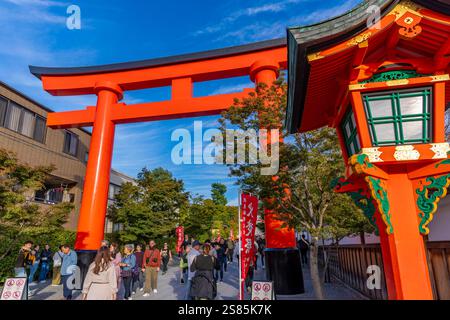 Vue du sanctuaire Fushimi Inari, Fukakusa Yabunouchicho, quartier de Fushimi, Kyoto, Honshu, Japon Banque D'Images