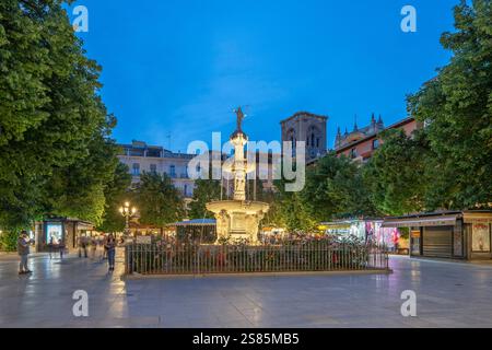 Plaza de Bib-Rambla, Grenade, Andalousie, Espagne Banque D'Images