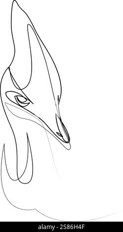 Logo Cassowary en ligne continue. Illustration vectorielle de dessin de ligne unique. Style minimaliste dessin d'une ligne Illustration de Vecteur