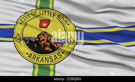 Libre de Little Rock drapeau, capitale de l'Arkansas State, volant dans le vent Banque D'Images