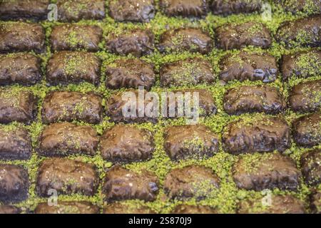 Baklava dessert traditionnel turc d'Istanbul Turquie Banque D'Images
