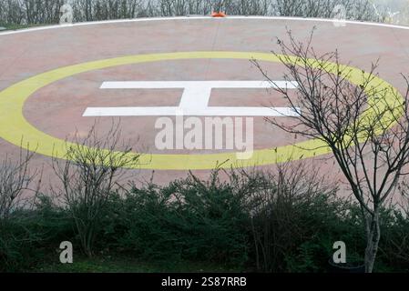 point d'atterrissage pour hélicoptère Banque D'Images