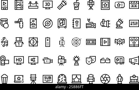 Collection d'icônes vectorielles de haute qualité avec contour modifiable. Idéal pour les projets professionnels et créatifs Illustration de Vecteur