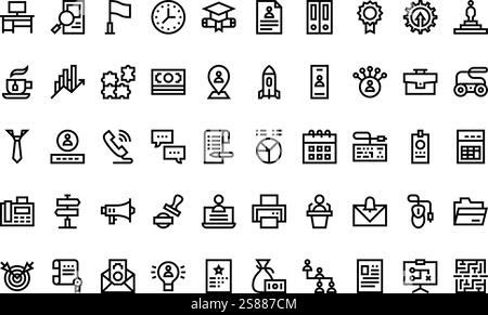 Collection d'icônes vectorielles de haute qualité avec contour modifiable. Idéal pour les projets professionnels et créatifs Illustration de Vecteur