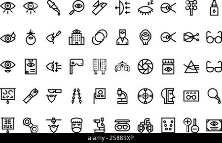 Collection d'icônes vectorielles de haute qualité avec contour modifiable. Idéal pour les projets professionnels et créatifs Illustration de Vecteur