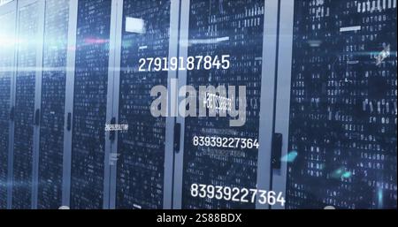 Image du traitement des données sur des serveurs informatiques Banque D'Images