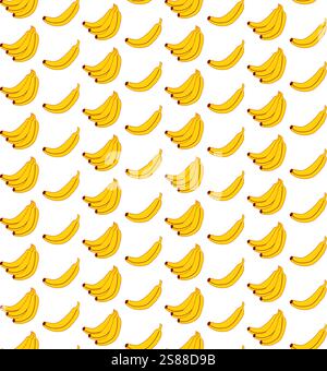 Modèle élégant vectoriel sans couture de bananes sur fond transparent dans le style de ligne graphique. prêt à l'emploi pour tissu, textile, wrap et autre. Illustration de Vecteur