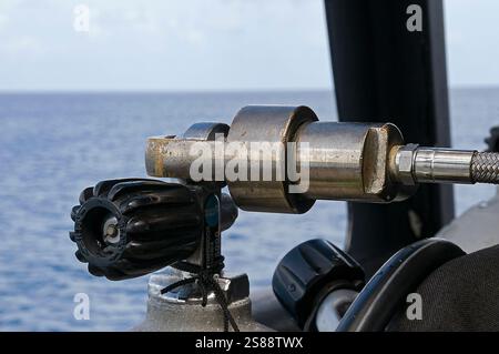 Équipements et installations de plongée. Îles Turques et Caïques à la mer des Caraïbes Banque D'Images