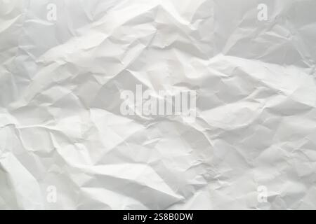 Papier recyclé blanc texture papier froissé texture avec plis et plis Banque D'Images